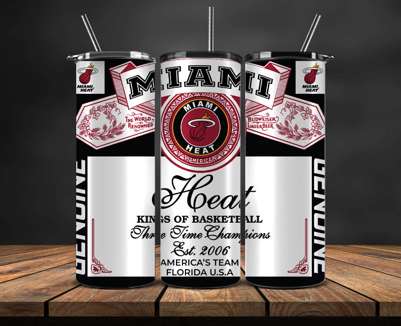 Miami Heat Tumbler Wrap, NBA Tumbler Png , NBA DS-44