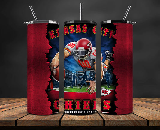 Kansas City Chiefs Tumbler, Chiefs Logo Tumbler ,NFL Season 2023, Design 48