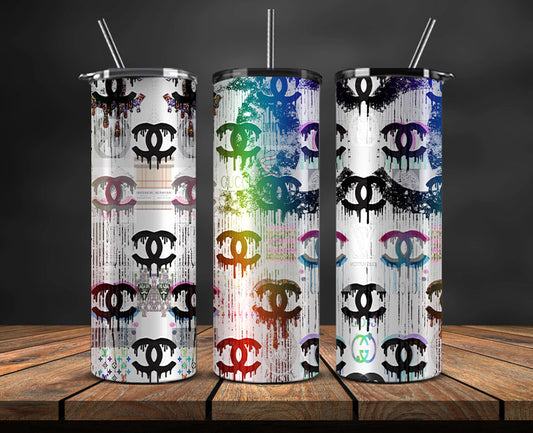 Brand Logo Tumbler Wrap , Fashion Logo Tumbler Wrap, Skinny Tumbler 20oz, Brand Tumbler Wrap 49