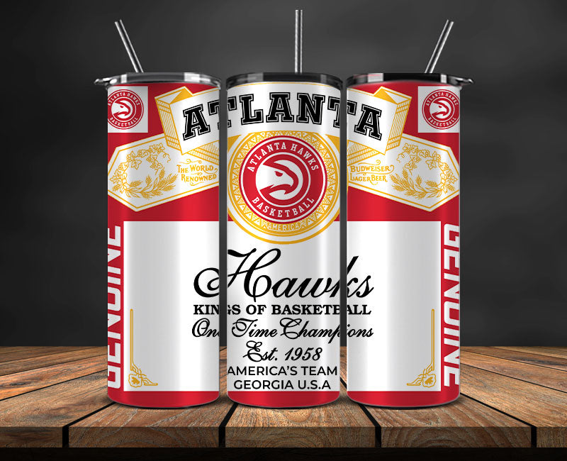 Atlanta Hawks Tumbler Wrap, NBA Tumbler Png , NBA DS-49