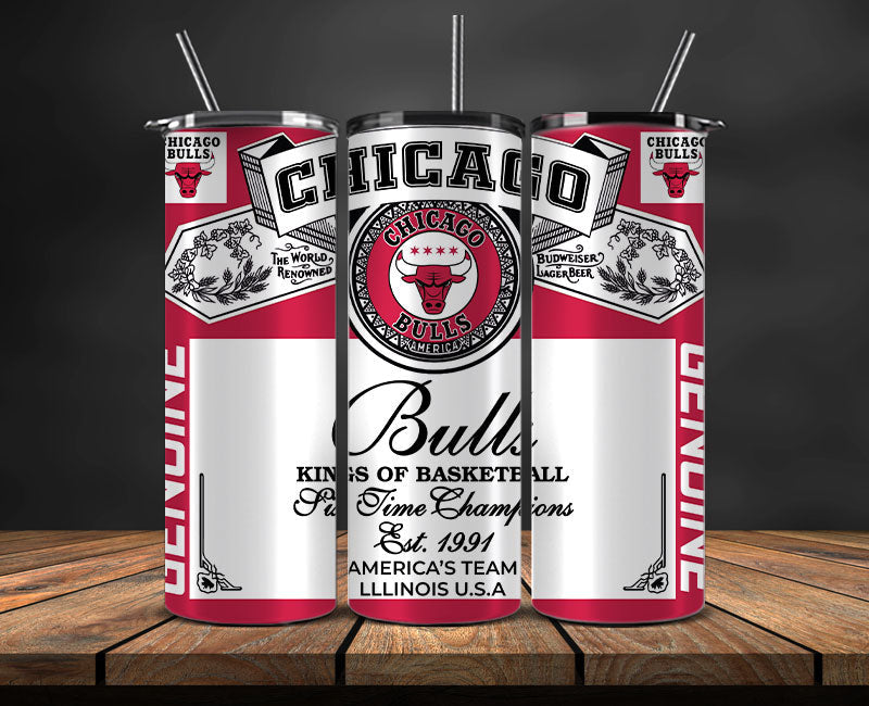 Chicago Bulls Tumbler Wrap, NBA Tumbler Png , NBA DS-50