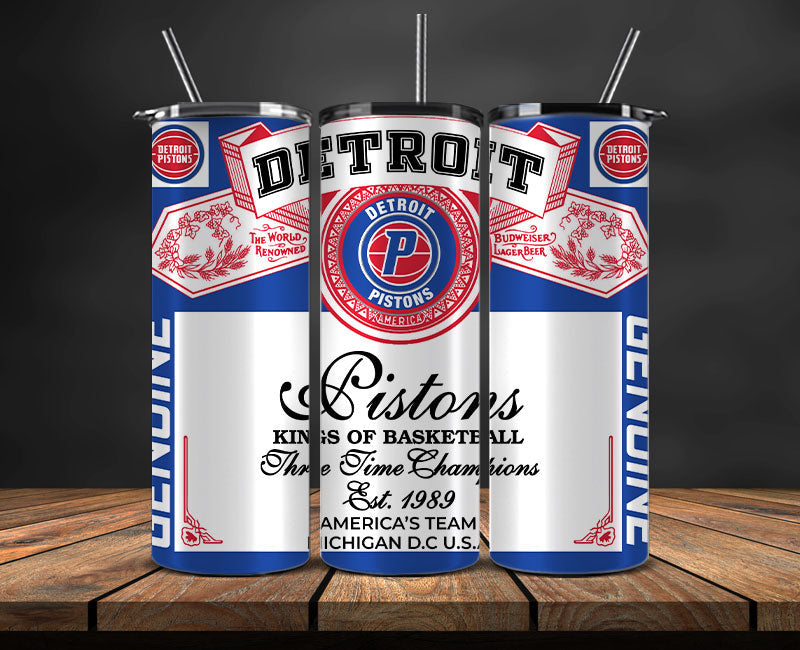 Detroit Pistons Tumbler Wrap, NBA Tumbler Png , NBA DS-54