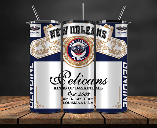 New Orleans Pelicans Tumbler Wrap, NBA Tumbler Png , NBA DS-60