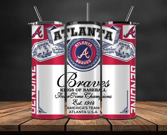 Atlanta Braves Tumbler Wrap, MLB Tumbler Pn , MLB Tumbler Wrap Design New-68