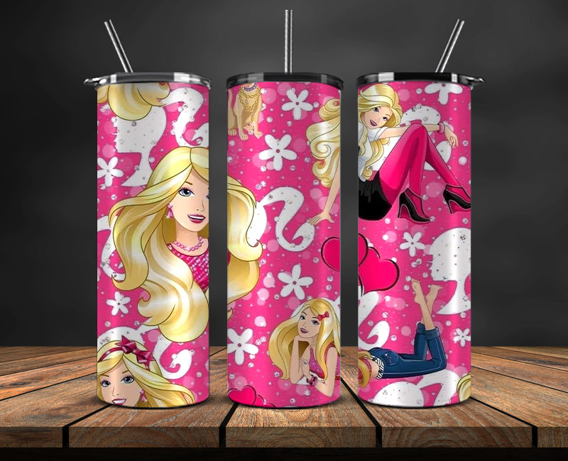 Barbie Tumbler Wrap, Barbie Doll PNG, Barbie  Skinny 20oz 06