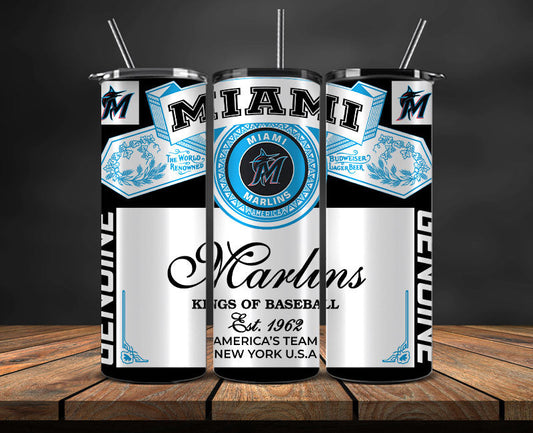 Miami Marlins Tumbler Wrap, MLB Tumbler Pn , MLB Tumbler Wrap Design New-78
