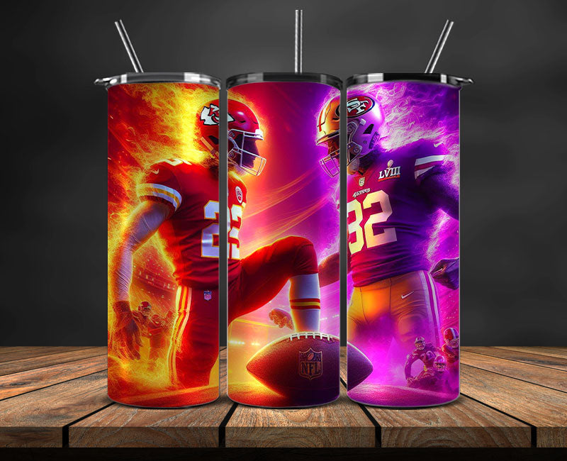 Kansas City Chiefs Vs San Francisco 49ers Super Bowl Tumbler Png, Super Bowl 2024 Tumbler Wrap 79