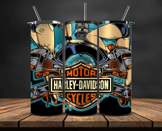 Harley Skinny Tumbler Png, Motor Harley Digital Tumbler Wrap, Moto Tumbler Wrap Design 86