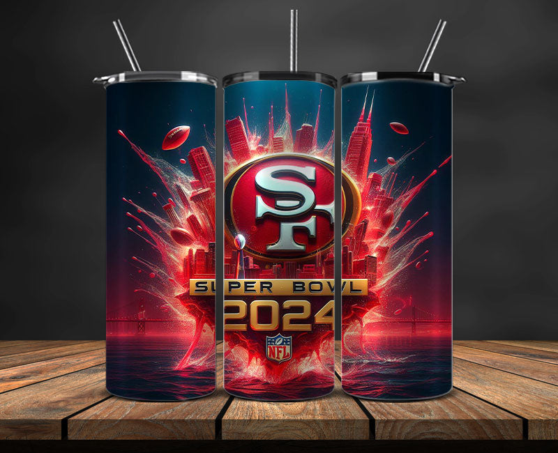 Kansas City Chiefs Vs San Francisco 49ers Super Bowl Tumbler Png, Super Bowl 2024 Tumbler Wrap 86