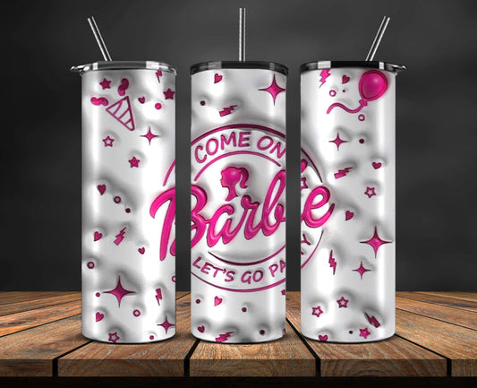 Barbie Tumbler Wrap, Barbie Doll PNG,  Barbie  Skinny 20oz 08