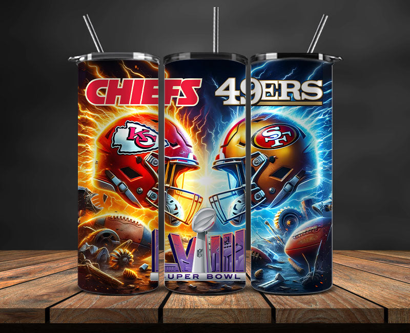 San Francisco 49ers Super Bowl Tumbler Png, Super Bowl 2024 Tumbler Wrap 33