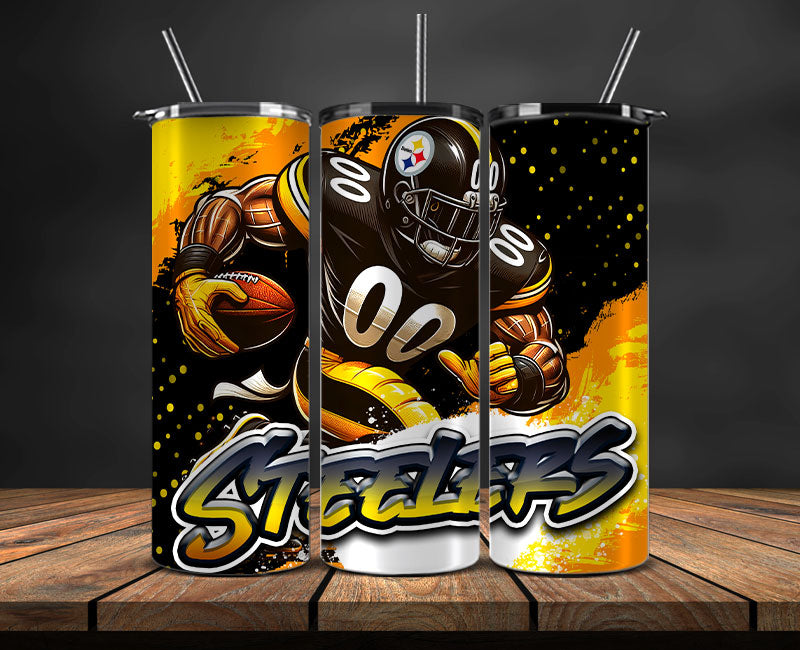 Pittsburgh Steelers Tumbler Wrap, NFL Tumbler Wrap By AI, AI Tumbler Wrap 91