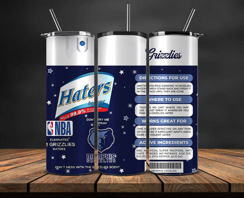Memphis Grizzlies Tumbler Wrap, NBA Tumbler Png , NBA DS-95
